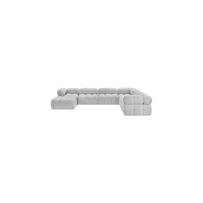 Ames Grey Boucle Fabric Modular Sectional