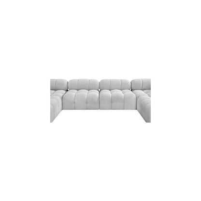 Ames Grey Boucle Fabric Modular Sectional