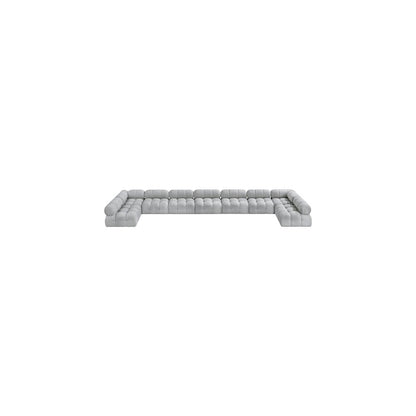 Ames Grey Boucle Fabric Modular Sectional