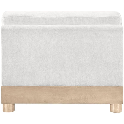 Turin Cream Chenille Fabric Upholstered Modular Armless Chair