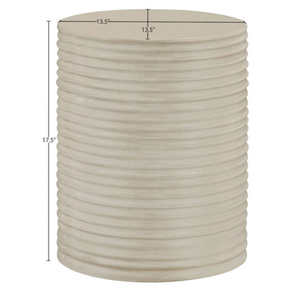 Nobi Beige Concrete Indoor/Outdoor End Table