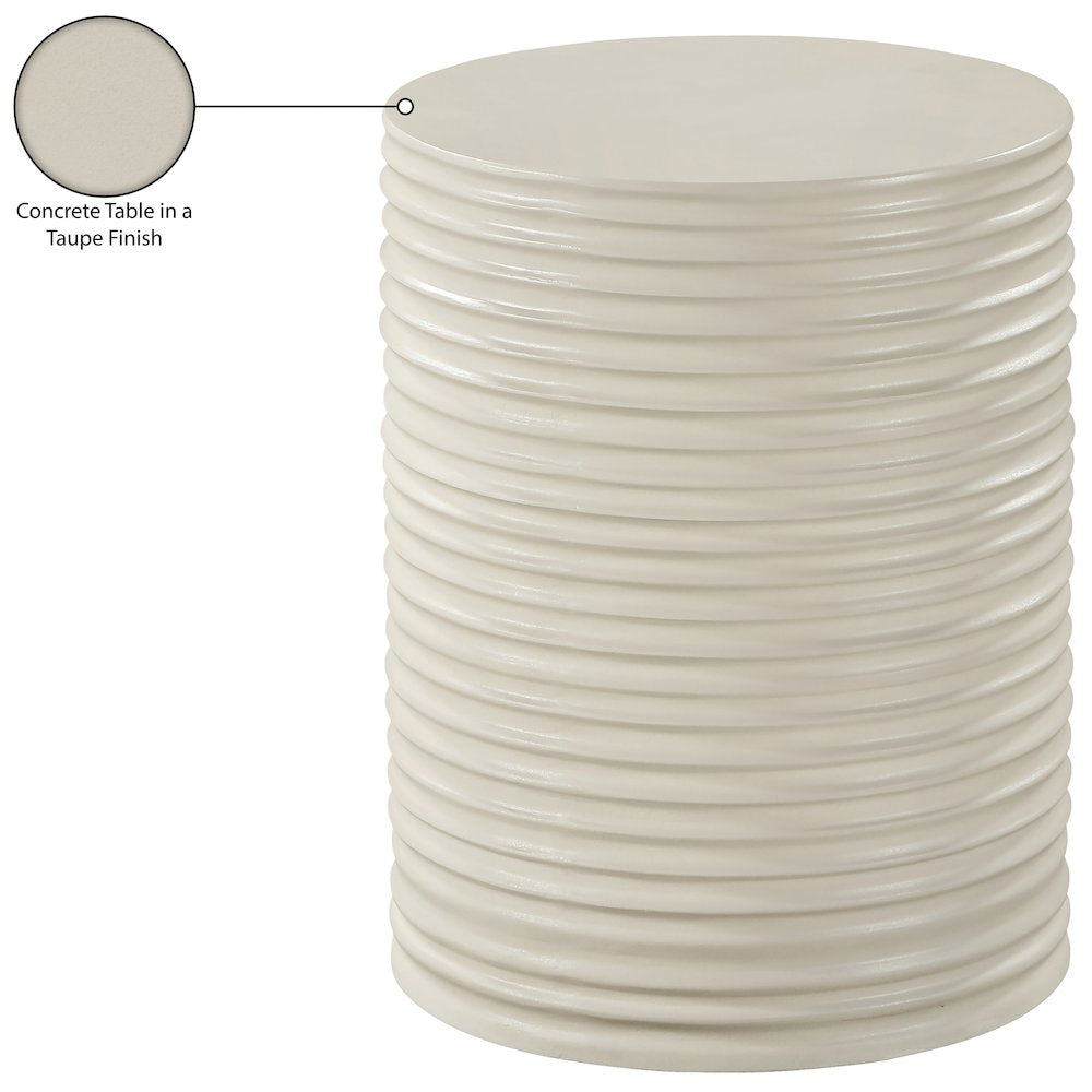 Nobi Taupe Concrete Indoor/Outdoor End Table