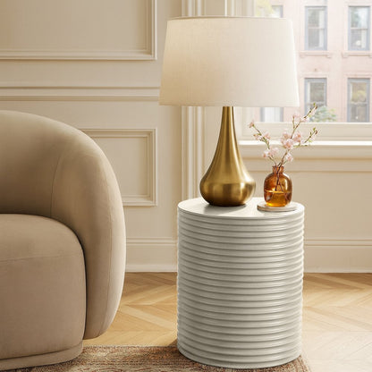 Nobi Taupe Concrete Indoor/Outdoor End Table