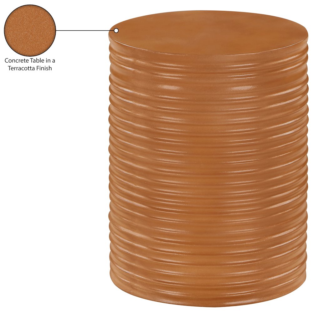 Nobi Terracotta Concrete Indoor/Outdoor End Table