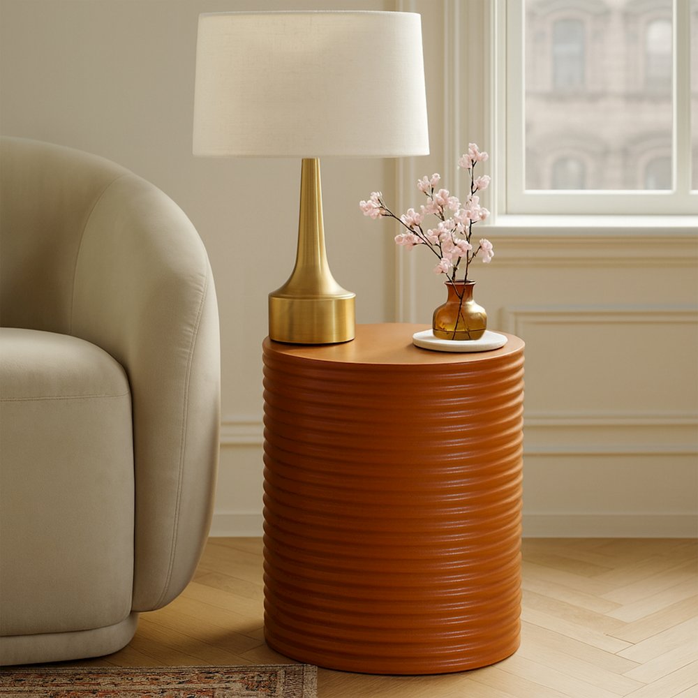 Nobi Terracotta Concrete Indoor/Outdoor End Table