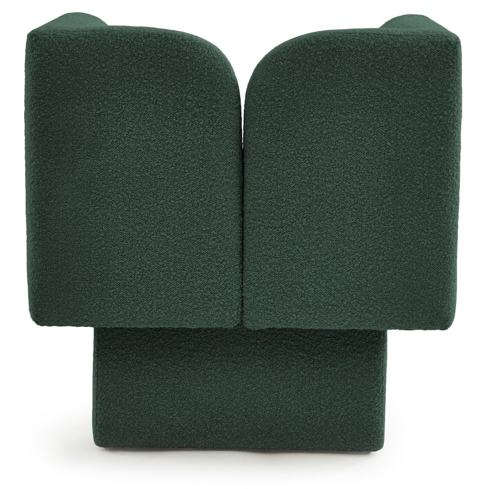 Marcel Green Boucle Fabric Chair