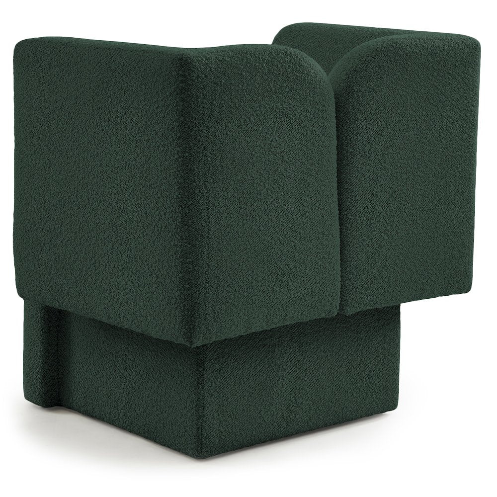 Marcel Green Boucle Fabric Chair