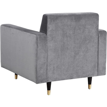 Lola Grey Velvet Chair