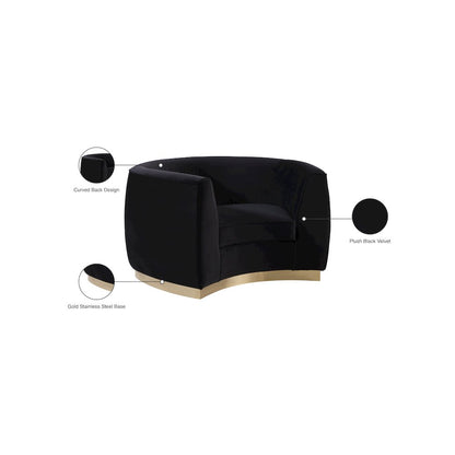 Julian Black Velvet Chair