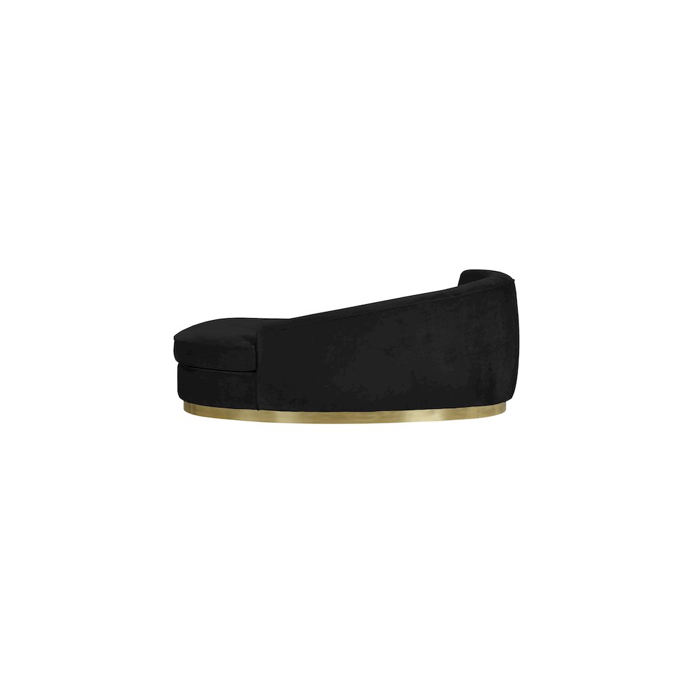 Julian Black Velvet Chaise