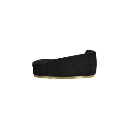 Julian Black Velvet Chaise