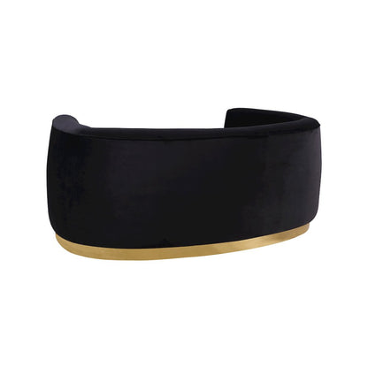 Julian Black Velvet Loveseat