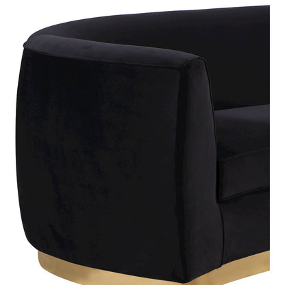 Julian Black Velvet Loveseat