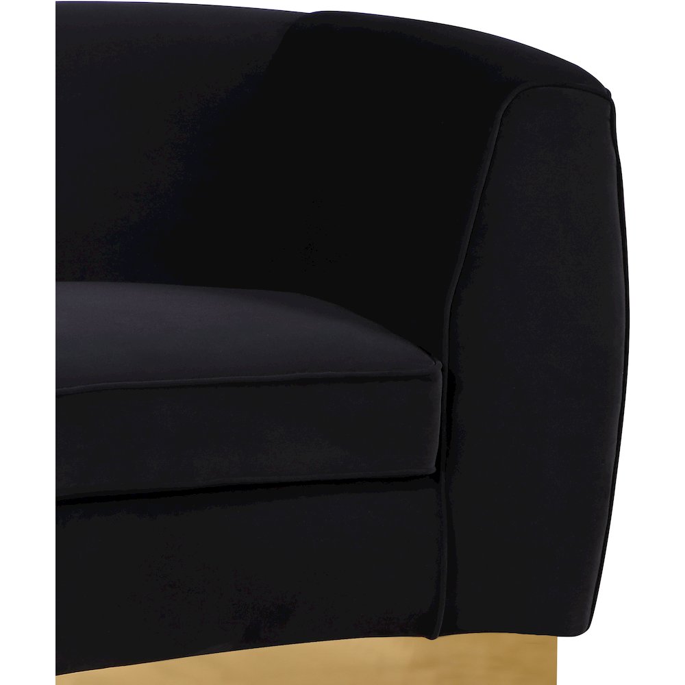 Julian Black Velvet Loveseat
