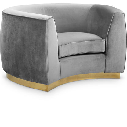 Julian Grey Velvet Chair