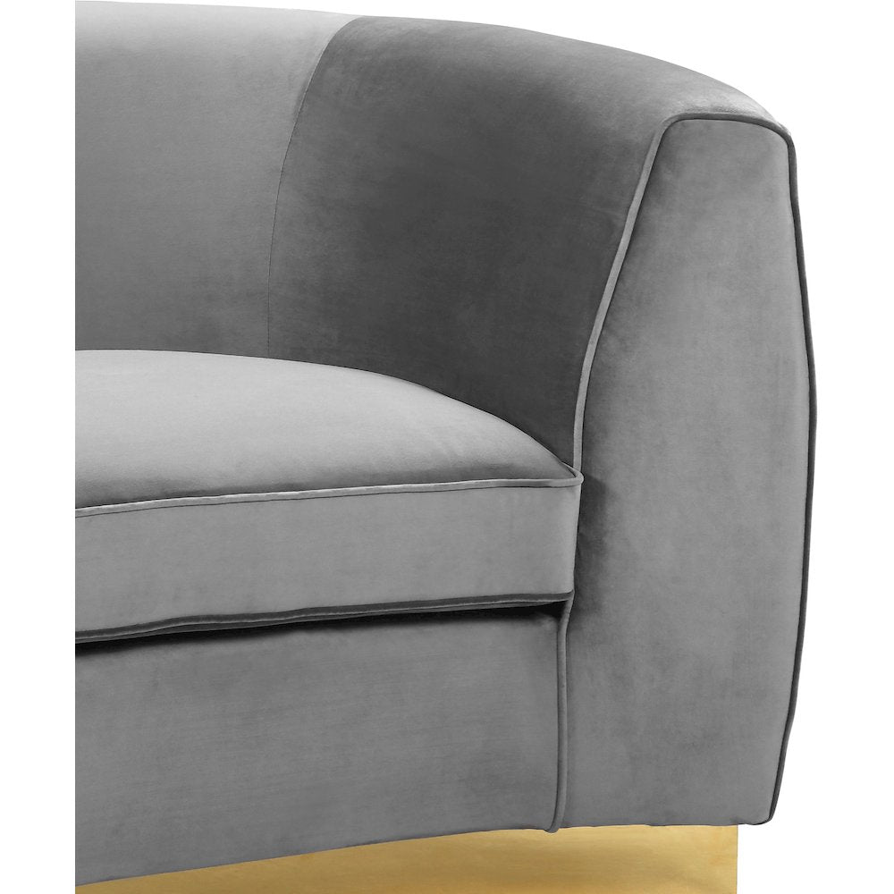 Julian Grey Velvet Chair
