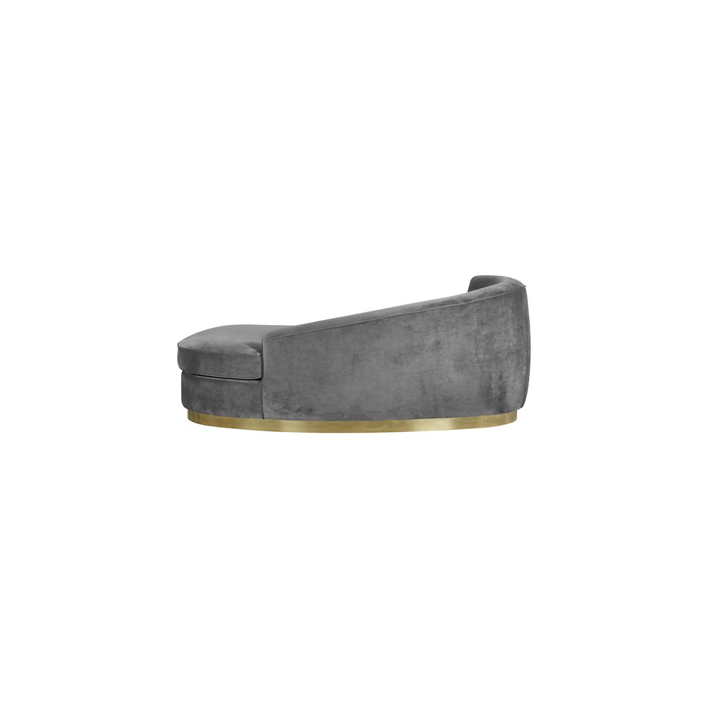 Julian Grey Velvet Chaise