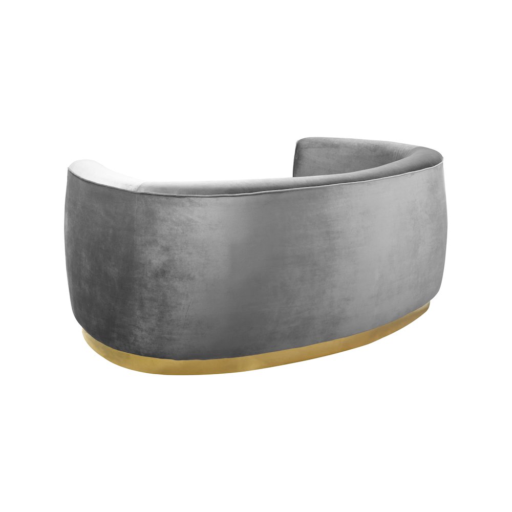 Julian Grey Velvet Loveseat