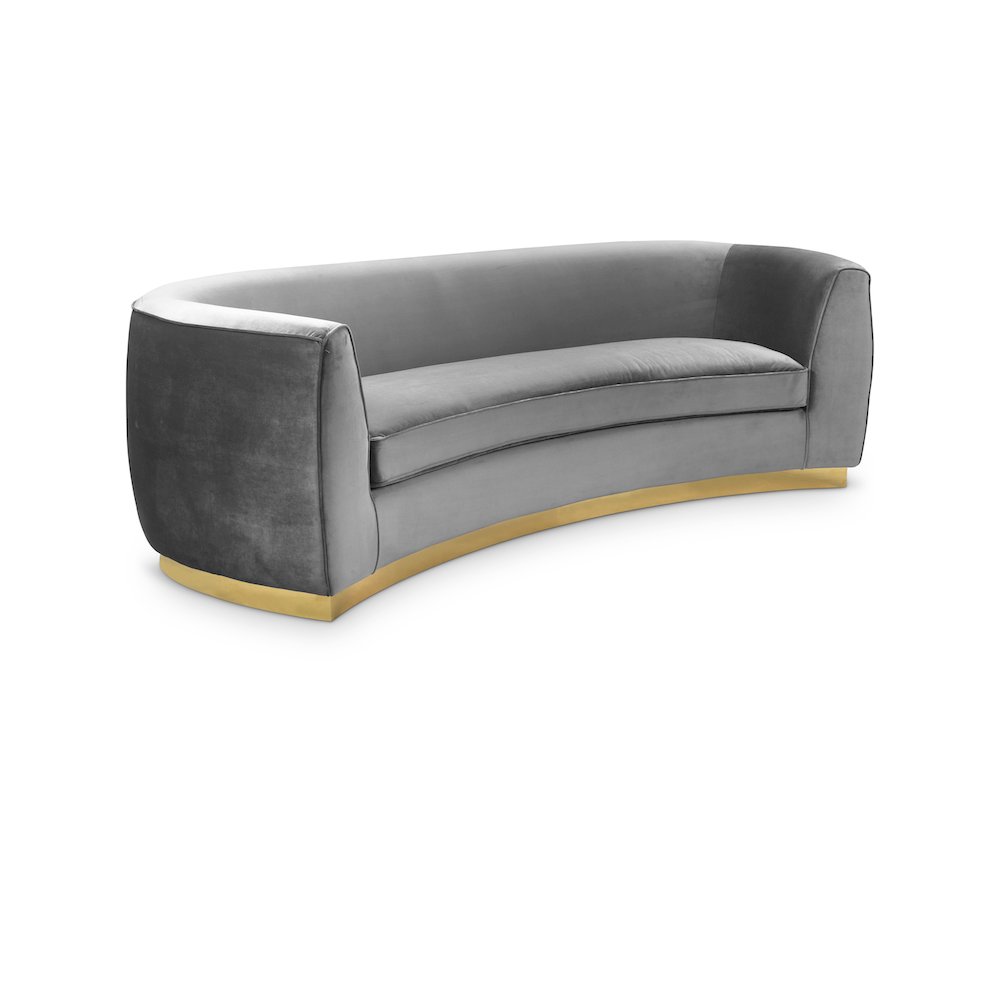 Julian Grey Velvet Sofa