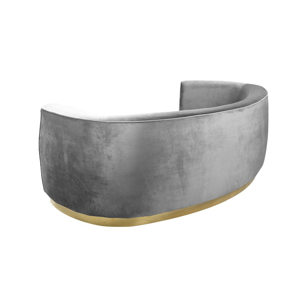 Julian Grey Velvet Sofa