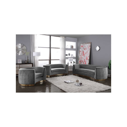 Julian Grey Velvet Sofa