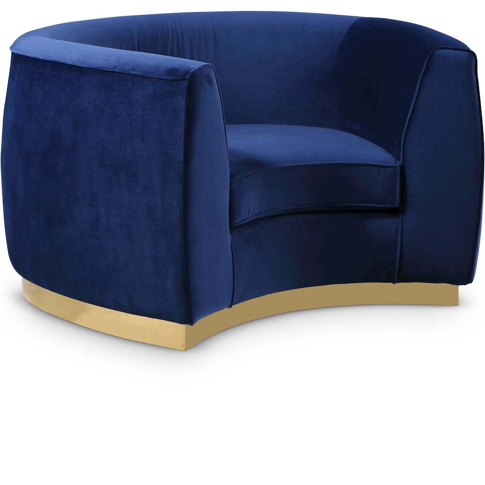 Julian Navy Velvet Chair