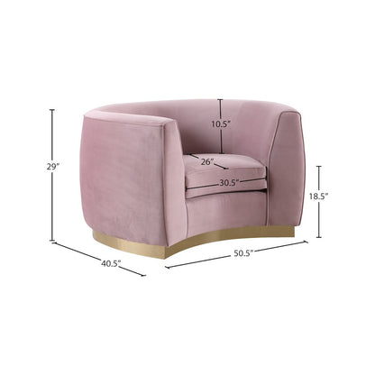 Julian Pink Velvet Chair