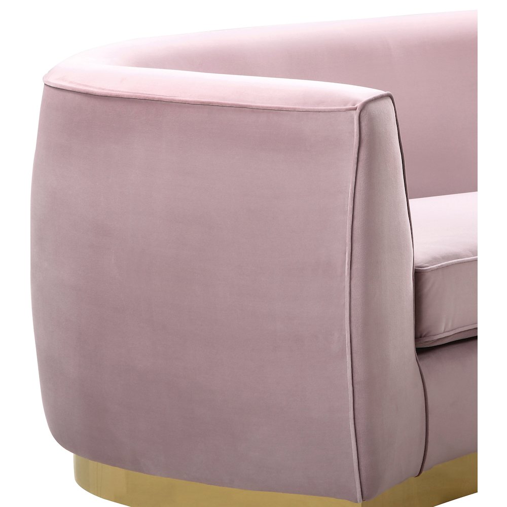 Julian Pink Velvet Loveseat