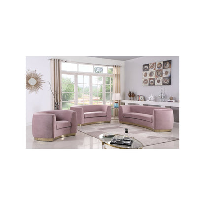 Julian Pink Velvet Loveseat