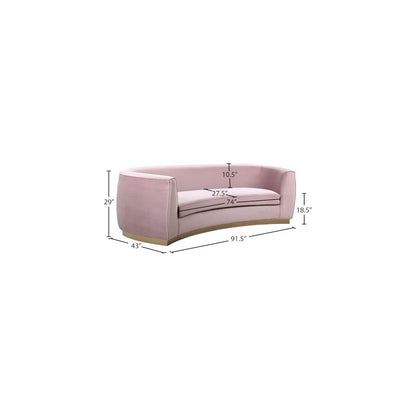 Julian Pink Velvet Sofa