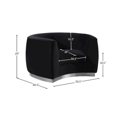 Julian Black Velvet Chair