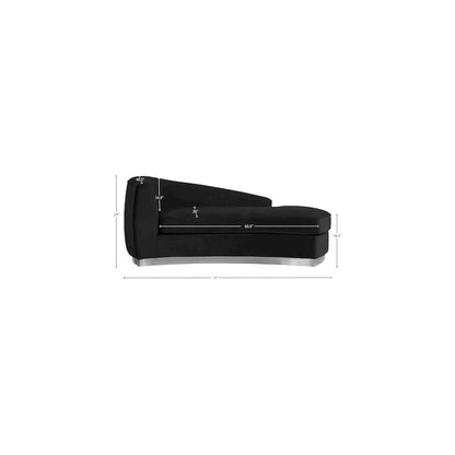 Julian Black Velvet Chaise