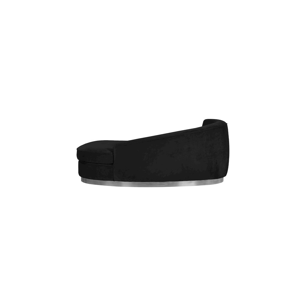 Julian Black Velvet Chaise