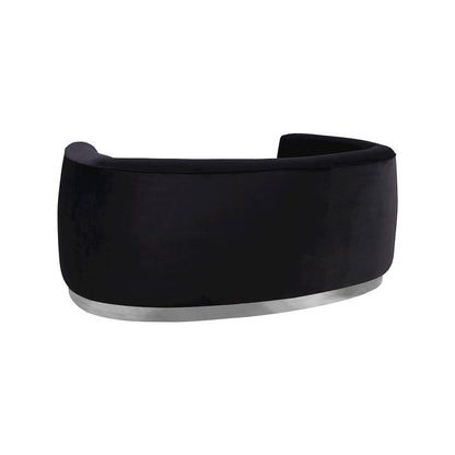 Julian Black Velvet Loveseat