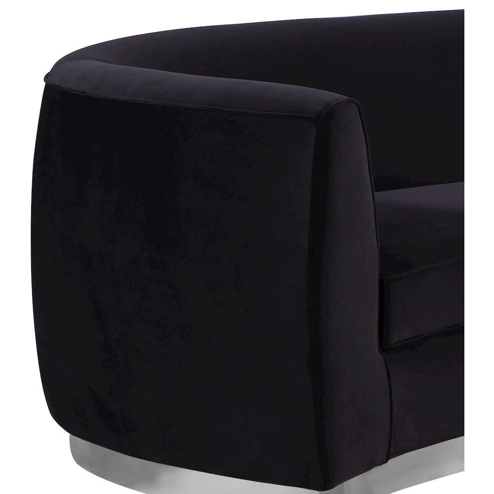 Julian Black Velvet Loveseat