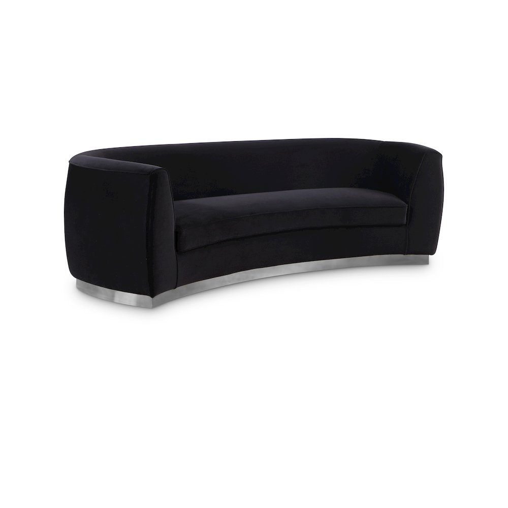 Julian Black Velvet Sofa