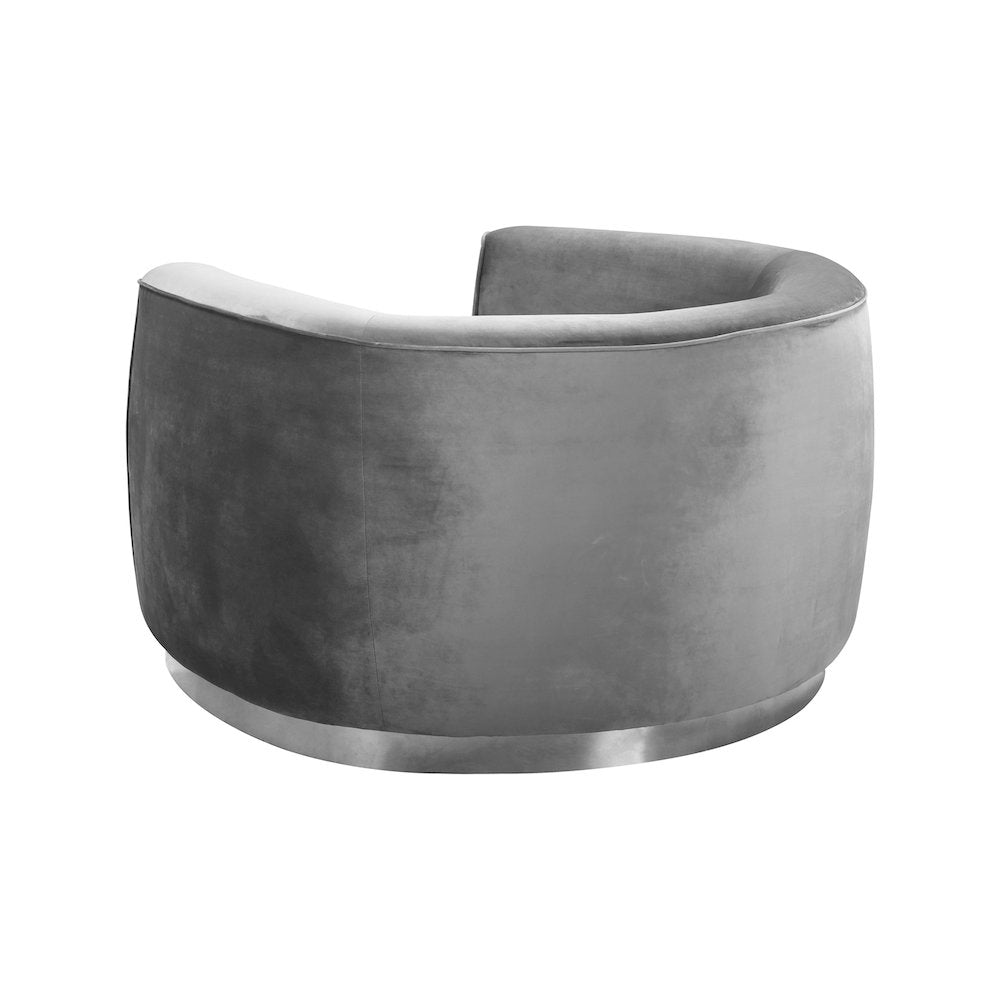 Julian Grey Velvet Chair