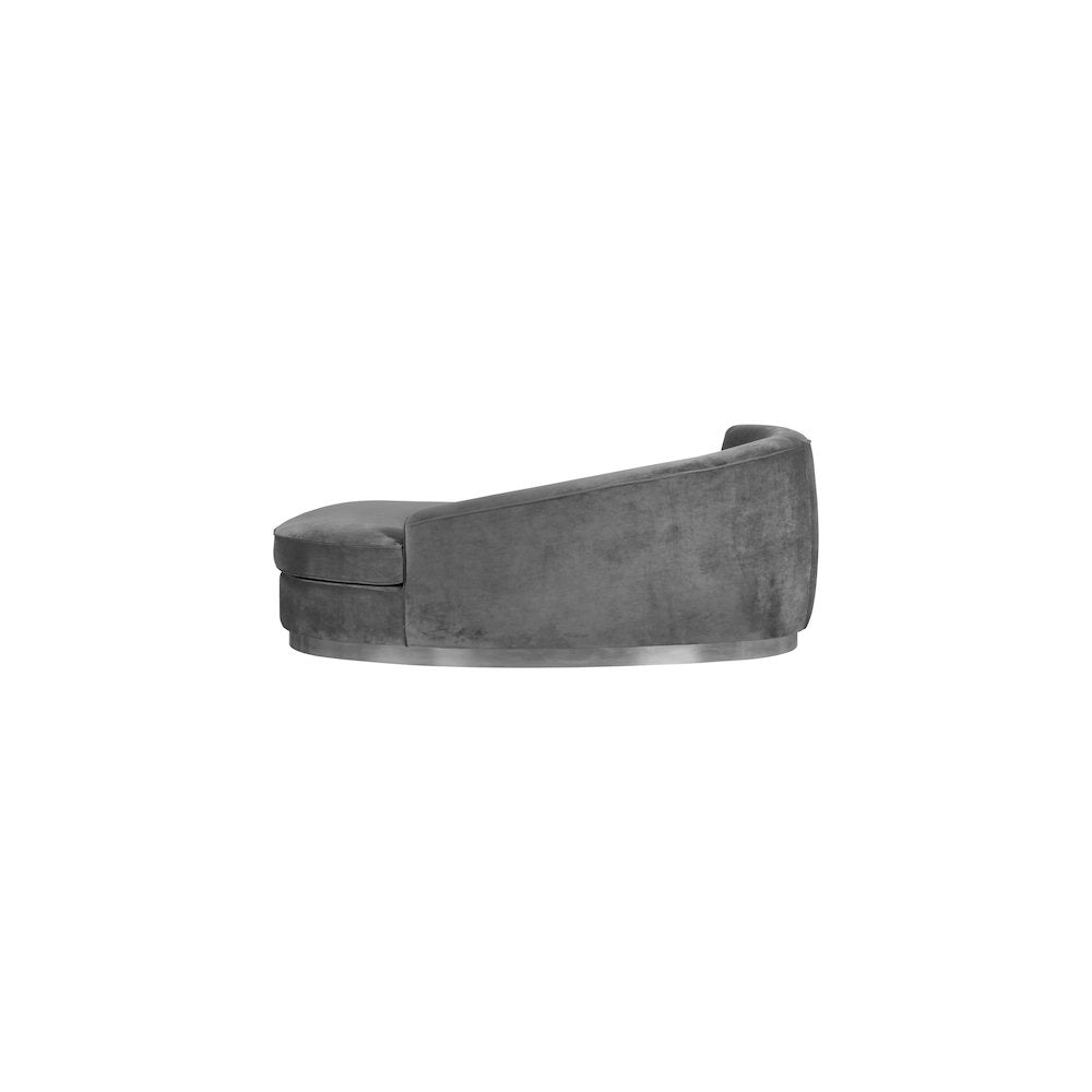 Julian Grey Velvet Chaise