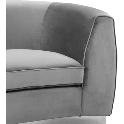 Julian Grey Velvet Loveseat