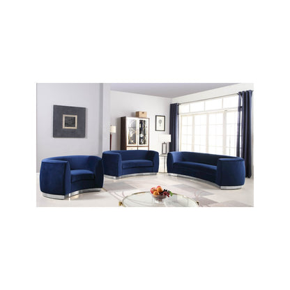 Julian Navy Velvet Chair