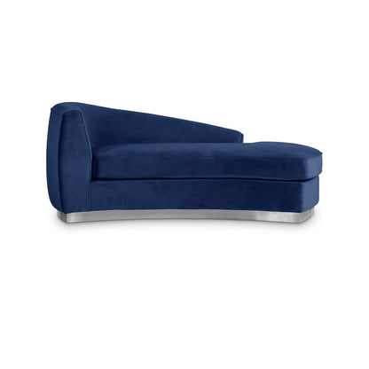 Julian Navy Velvet Chaise
