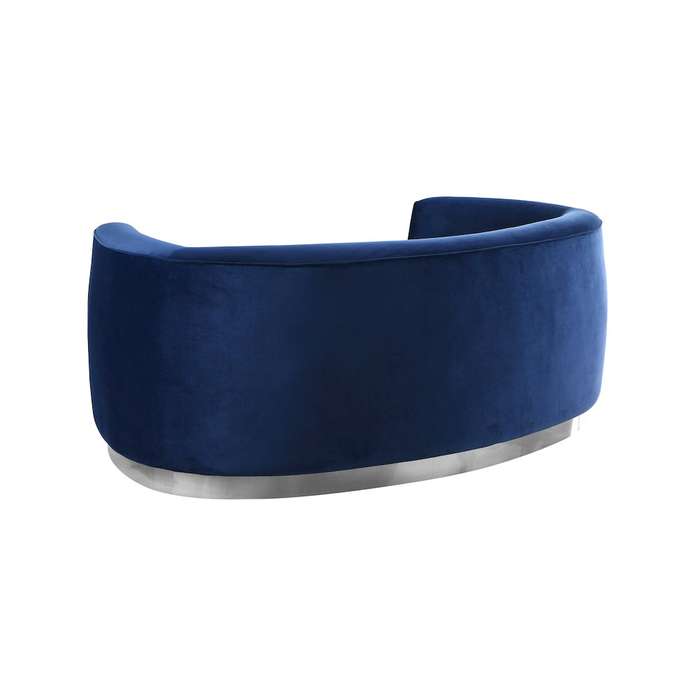 Julian Navy Velvet Loveseat