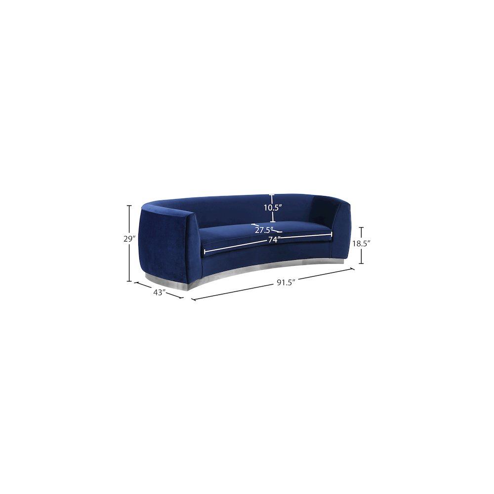 Julian Navy Velvet Sofa