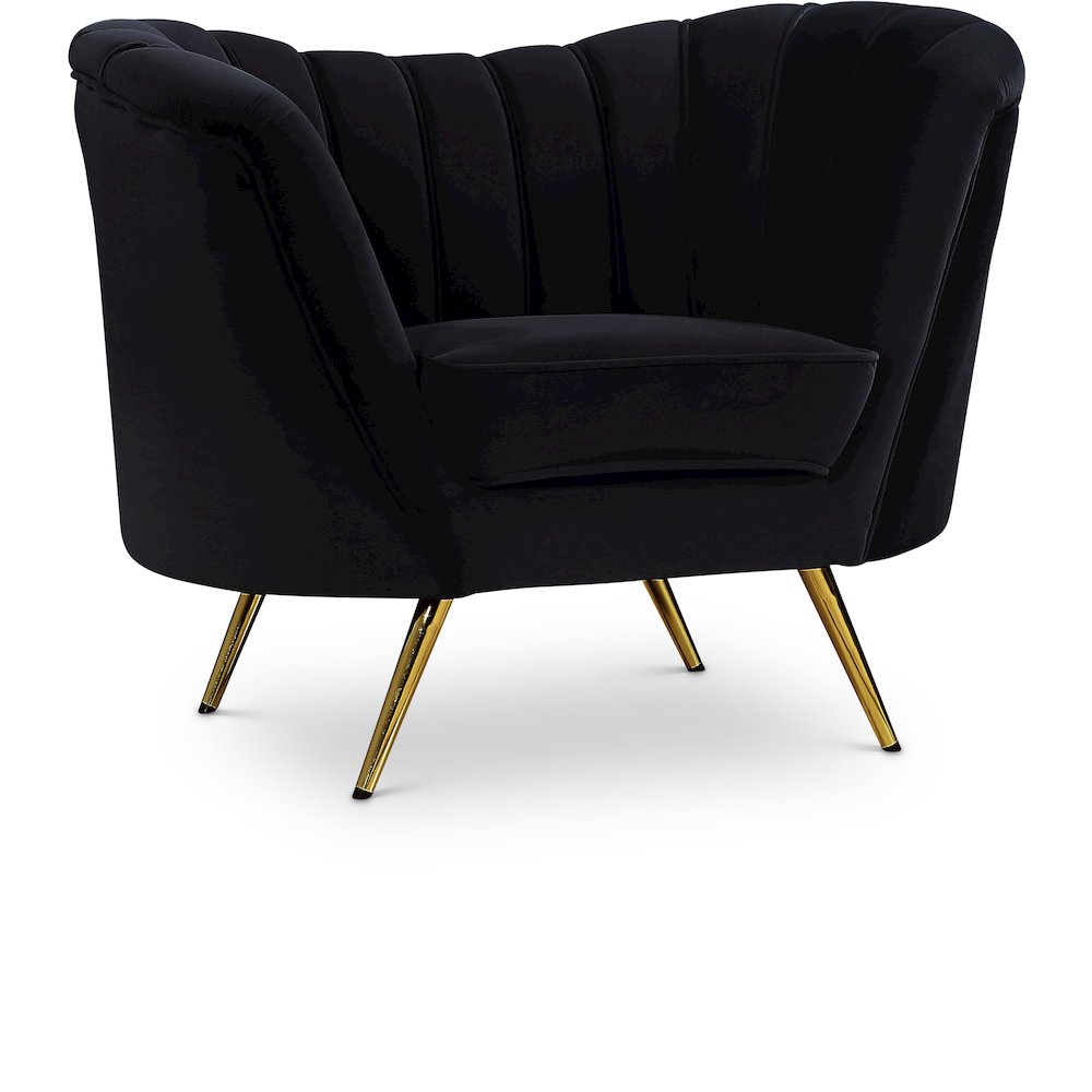 Margo Black Velvet Chair
