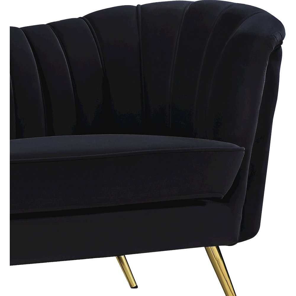 Margo Black Velvet Sofa