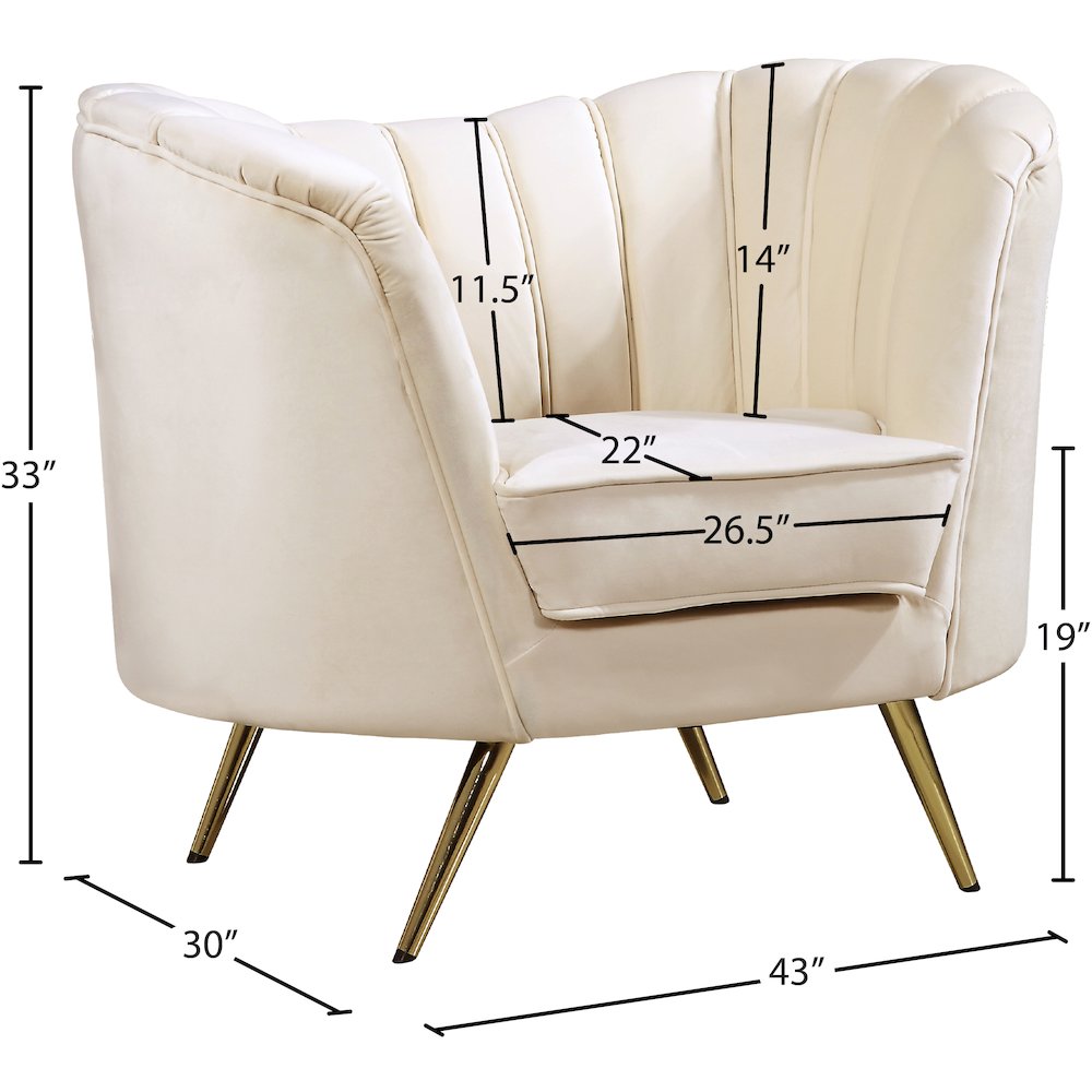 Margo Cream Velvet Chair