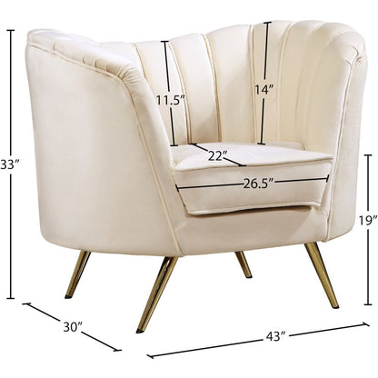 Margo Cream Velvet Chair