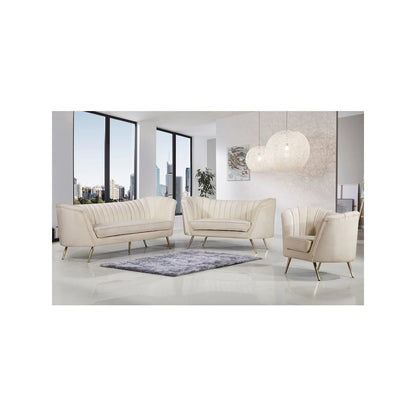 Margo Cream Velvet Sofa