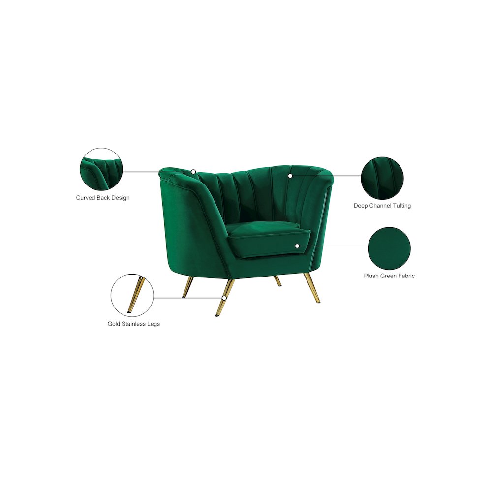 Margo Green Velvet Chair