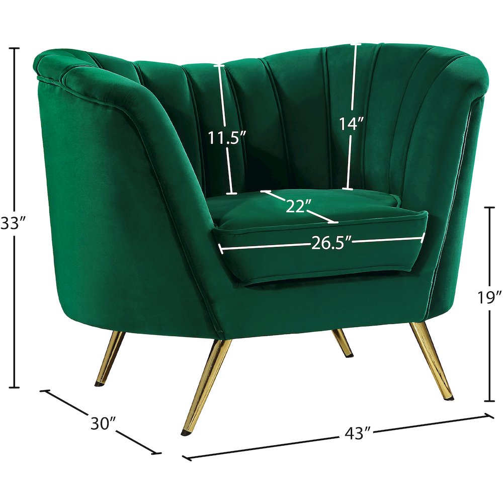 Margo Green Velvet Chair